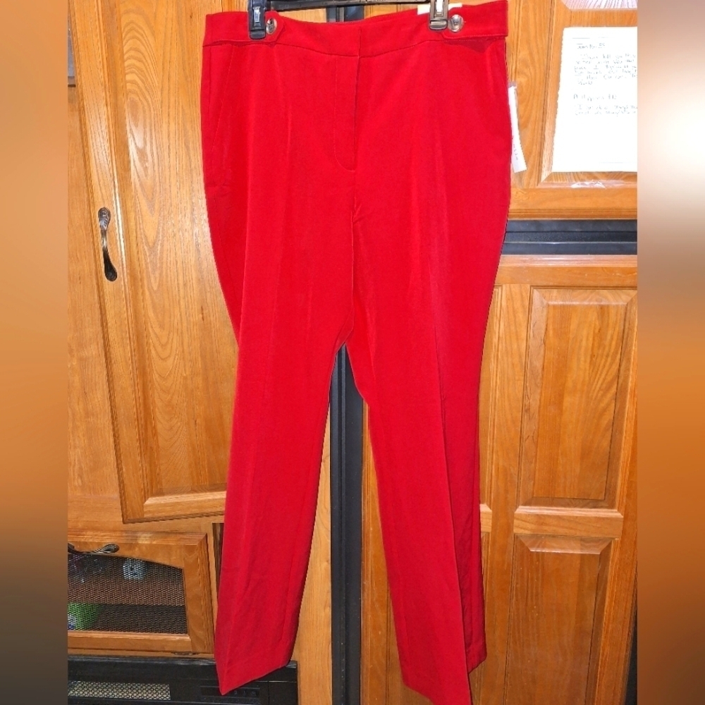 Cooper And Ella Elegant Red/Burgundy Women's Pants In A Size 16. NWT.